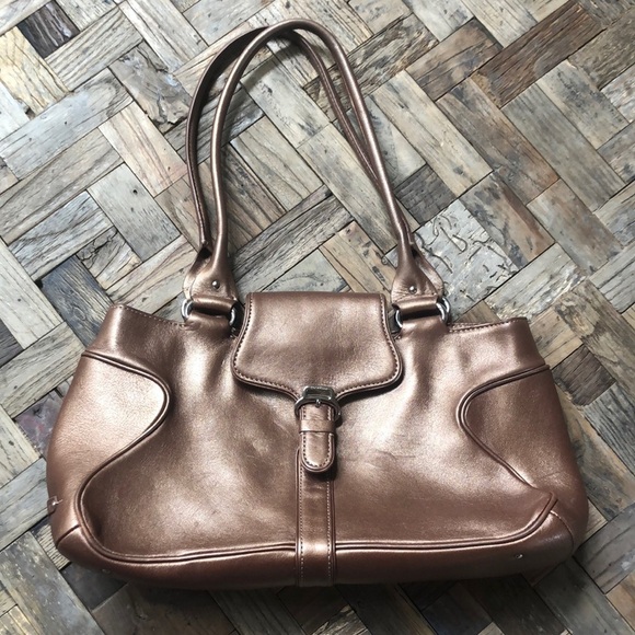 Cole Haan Alexa Bronze Shoulder Handbag - Picture 1 of 12